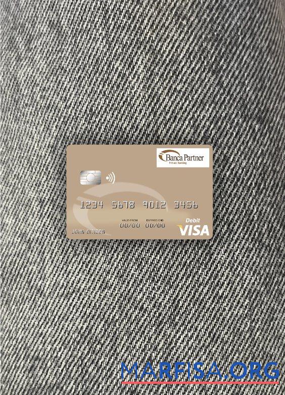 Printable San Marino Banca Partner visa debit card photolook front sample